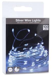 Světelný vánoční řetěz Clarion 100 LED, studená bílá