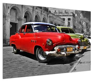Obraz historických aut (100x70 cm)