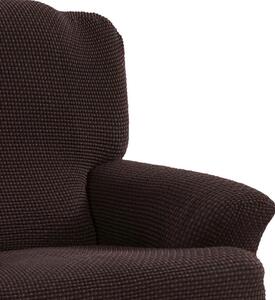 Super strečové potahy NIAGARA čokoládová rohová sedačka (š. 340 - 540 cm)