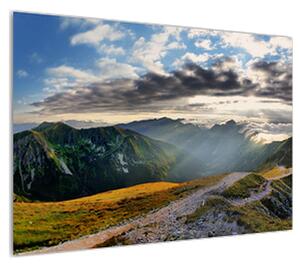 Obraz horské skalnaté krajiny (100x70 cm)
