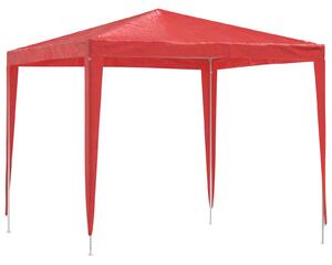 Party Stan 250 x 250 x 240 cm Červená PE a ocel