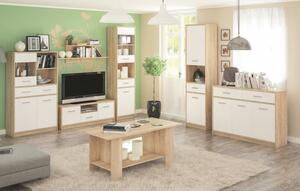 Casarredo - Komfort nábytek Skříňka TIPS 1V2D1S, dub sonoma/bílá mat