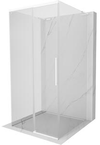 Mexen Rox-3SL, 3-stěnný výsuvný sprchový kout 110 x 110 cm, 8mm čiré sklo, bílý profil, 8C2L-110-110-20-00-3S