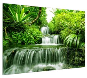 Obraz indonéských vodopádů (100x70 cm)