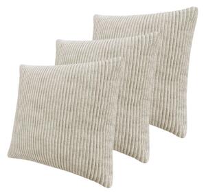 Set 3x dekorativní polštář 50x50 cm ZANE - krémový