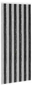 Záclona proti hmyzu Chenille Šedá a černá 100 x 230 cm 100% PP