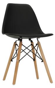 Tempo Kondela Plastová jídelní židle CINKLA 3 NEW, černá/buk
