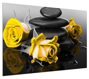 Obraz žlutých růží (100x70 cm)