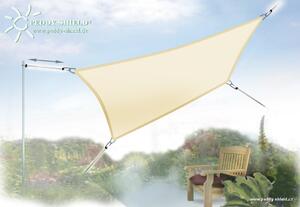Peddy Shield Čtyřúhelníková sluneční plachta 360 x 360 cm – okrová – stínicí tkanina
