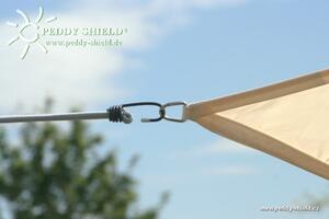 Peddy Shield Trojúhelníková sluneční plachta 360 x 360 x 360 cm – světle slonovinová – voděodolná