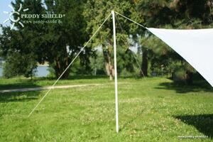 Peddy Shield Trojúhelníková sluneční plachta 360 x 360 x 360 cm – světle stříbrnošedá – voděodolná