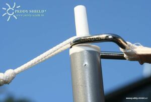 Peddy Shield Čtyřúhelníková sluneční plachta 250 x 300 cm – šedá – stínicí tkanina