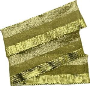 Stuha zlatá OTDOOR GOLD STRIPES lurexová 40mm x 2m(10,-Kč/m)