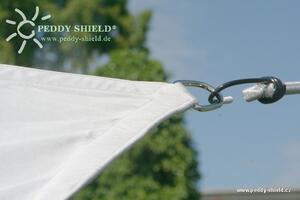 Peddy Shield Trojúhelníková sluneční plachta 360 x 360 x 360 cm – světle stříbrnošedá – voděodolná