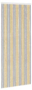 Záclona proti hmyzu Chenille Šedá a béžová 90 x 220 cm 100% PP