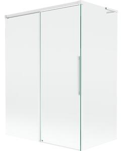 Mexen Rox, L posuvná 2-křídlová vanová zástěna 120 + 70 x 150 cm, 8mm čiré sklo, bílý profil, 8C9L-120-070-20-00