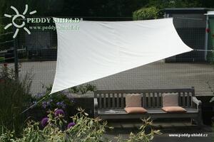 Peddy Shield Čtyřúhelníková sluneční plachta 250 x 300 cm – světle slonovinová – voděodolná