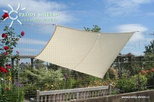 Peddy Shield Čtyřúhelníková sluneční plachta 250 x 300 cm – světle slonovinová – voděodolná