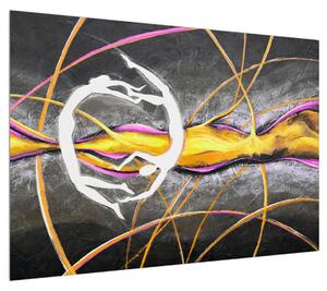 Abstraktní obraz - malba tanečníků (100x70 cm)