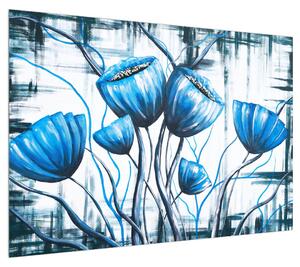 Obraz modrých makovic (100x70 cm)