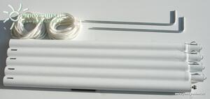 Peddy Shield Čtyřúhelníková sluneční plachta 250 x 300 cm – krémová bílá – stínicí tkanina