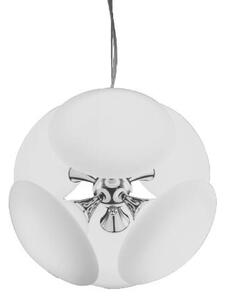 DIAMO závěsné svítidlo 6x E14 40W bez zdroje 42cm IP20, chromové/opálové