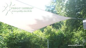 Peddy Shield Čtyřúhelníková sluneční plachta 300 x 400 cm – světle stříbrnošedá – voděodolná