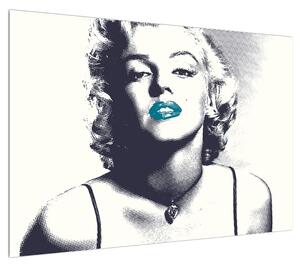 Obraz Marilyn Monroe s modrými rty (100x70 cm)