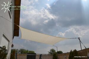Peddy Shield Čtyřúhelníková sluneční plachta 400 x 500 cm – okrová – stínicí tkanina