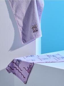 Sinsay - Bavlněné ručníky 2 ks Stitch - levandulová
