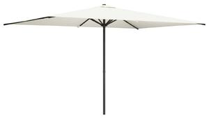Zahradní slunečník 200 x 300 cm Polyester Obdélníkový Krémová