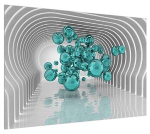 Abstraktní obraz - bubliny (100x70 cm)