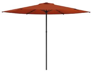 Zahradní slunečník 300 x 300 cm Polyester Obdélníkový Cihlová