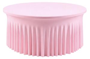 TENTino Elastický ubrus SKIRTING na kulatý stůl 180 cm Barva ubrusu: SVĚTLE RŮŽOVÁ / PINK
