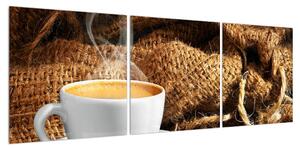 Obraz šálku kávy (120x40 cm)