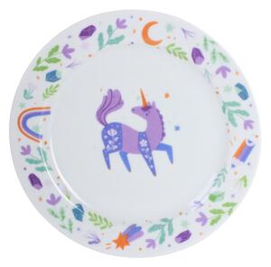 Dětský porcelánový talíř Jednorožec Ø 19 cm