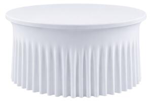 TENTino Elastický ubrus SKIRTING na kulatý stůl 122 cm Barva ubrusu: BÍLÁ / WHITE