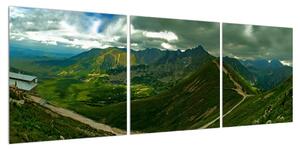Obraz horské krajiny (120x40 cm)