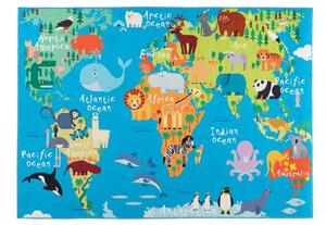 Obsession Dětský koberec My Torino Kids 233 World Map Rozměr koberce: 120 x 170 cm