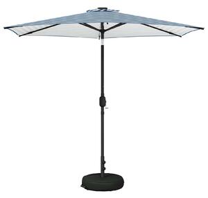 Zahradní slunečník s LED osvětlením a podstavcem 270 x 270 cm
