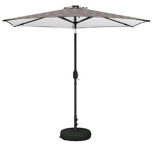 Zahradní slunečník s LED osvětlením a podstavcem 270 x 270 cm
