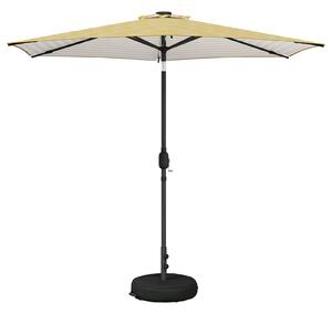 Zahradní slunečník s LED osvětlením a podstavcem 270 x 270 cm