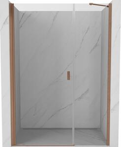 Mexen Mist-B, 1-křídlé sprchové dveře 105 cm, čiré sklo, měděný matný profil, 8A2-105-001-65-00