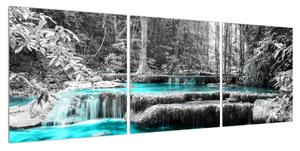 Zimní obraz řeky (120x40 cm)