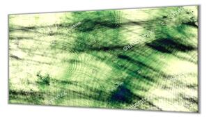 Ochranná deska zelená inkoust malba abstrakt - 60x80cm / S lepením na zeď