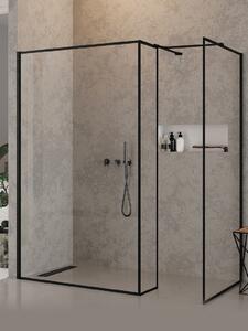 New Trendy New Modus Black sprchová zástěna walk-in 80 cm černá matný/průhledné sklo EXK-5623