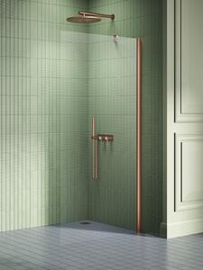 New Trendy New Soleo Copper Brushed sprchová zástěna walk-in 100 cm měděná kartáčovaný/průhledné sklo K-2104