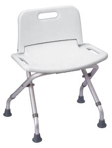 MSV nastavitelné sedátko do sprchy SAFE, skládací, bílé, hliník, 65-68,5 cm, do 100 kg