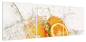 Obraz šťavnatých pomerančů (120x40 cm)
