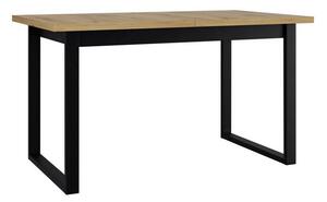 Kuchyňský rozkládací stůl 140x80 cm ALVARADO 5 - dub artisan / černý